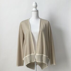 ST. JOHN Fabric Knit Open Cardigan Sweater Jacket